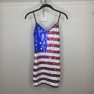 SEXY AF 4th of July mini dress, NWOT